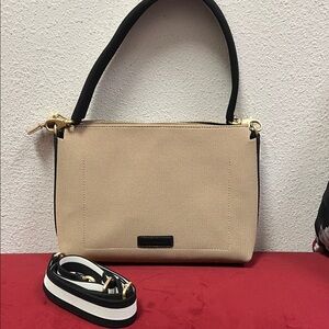 ANTONIO MELANI Tan and Black Shoulder Bag